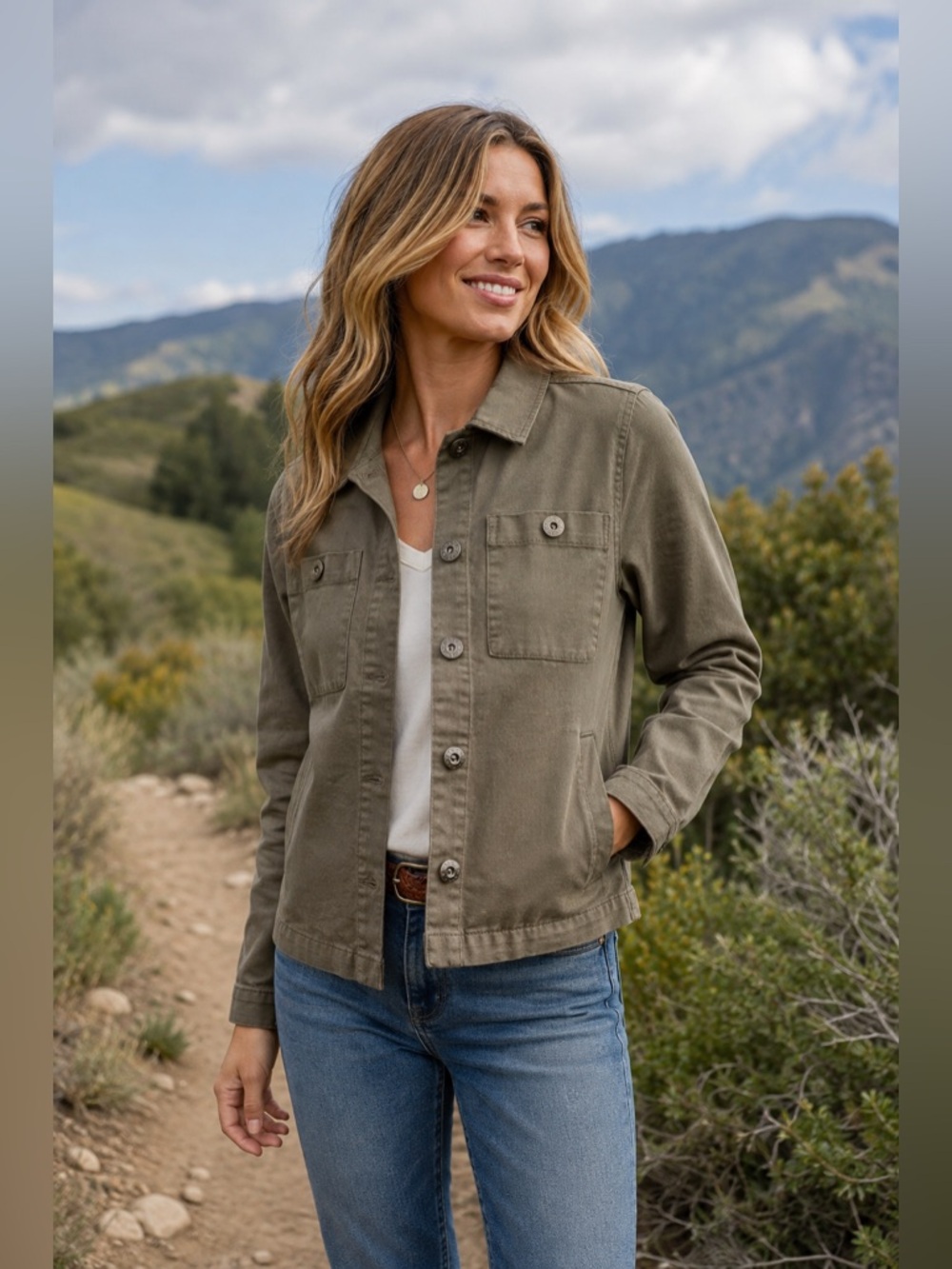 Toad&Co Women’s XS Olive Green Organic Cotton Utility Chore Jacket